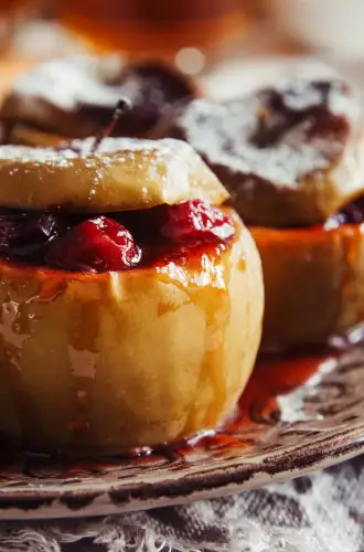 fruit and nut baked apples recipe