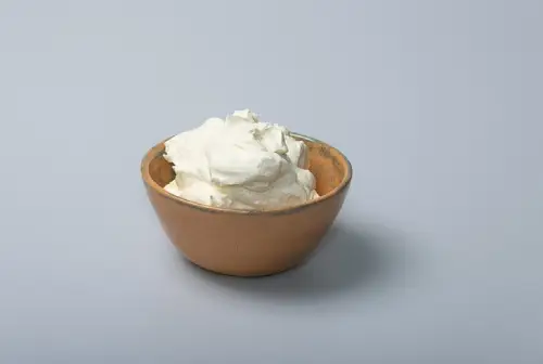 plant based whipped creme in a bowl